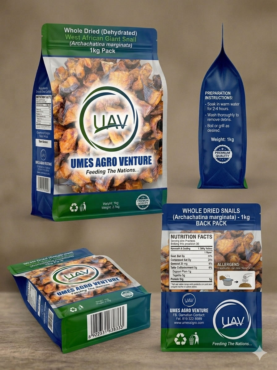 Cut-Dried (Dehydrated) Freshwater River Catfish (Heterobranchus bidorsalis) 1kg Pack – Umes Agro Venture