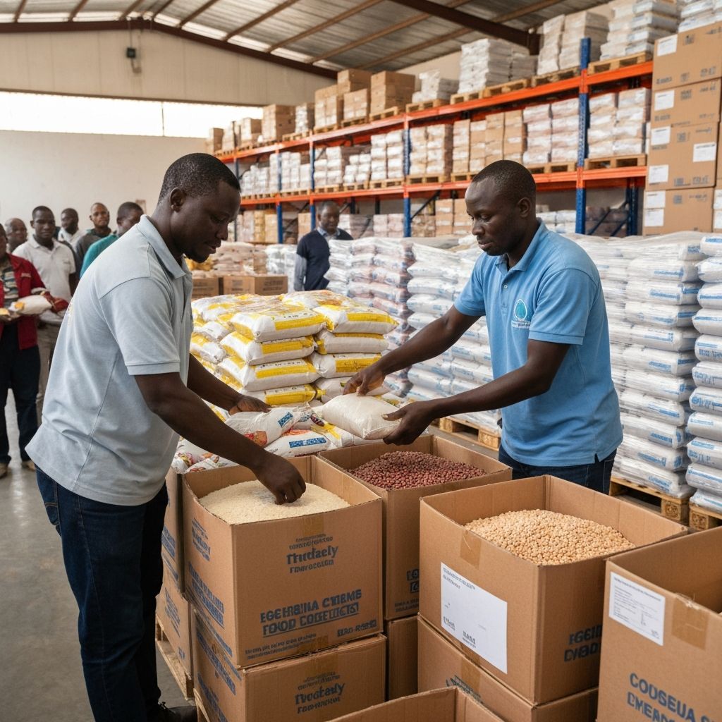 Nairobi, Kenya - Community dry food aid